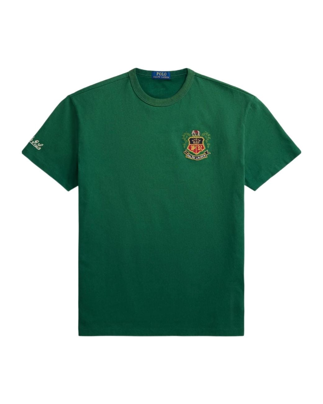 Polo Ralph Lauren Green Crest-Detail T-Shirt for men
