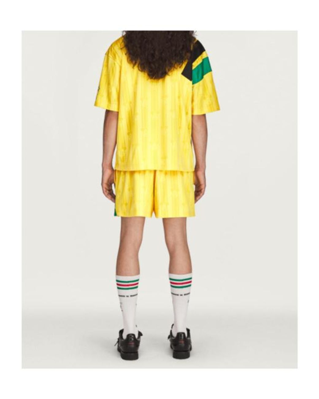 Adidas Yellow Originals Brain Dead Disney Graphic Shorts for men