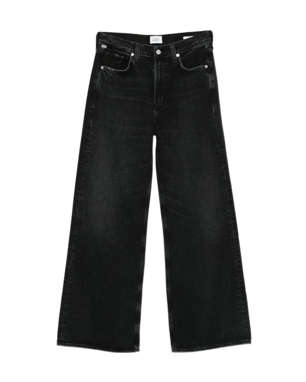 Citizens of Humanity Black Wide-Leg Jeans