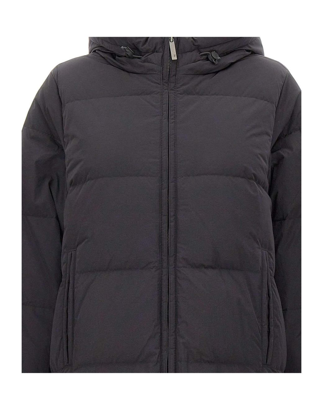 K-Way Blue Quilted Hooded Coat