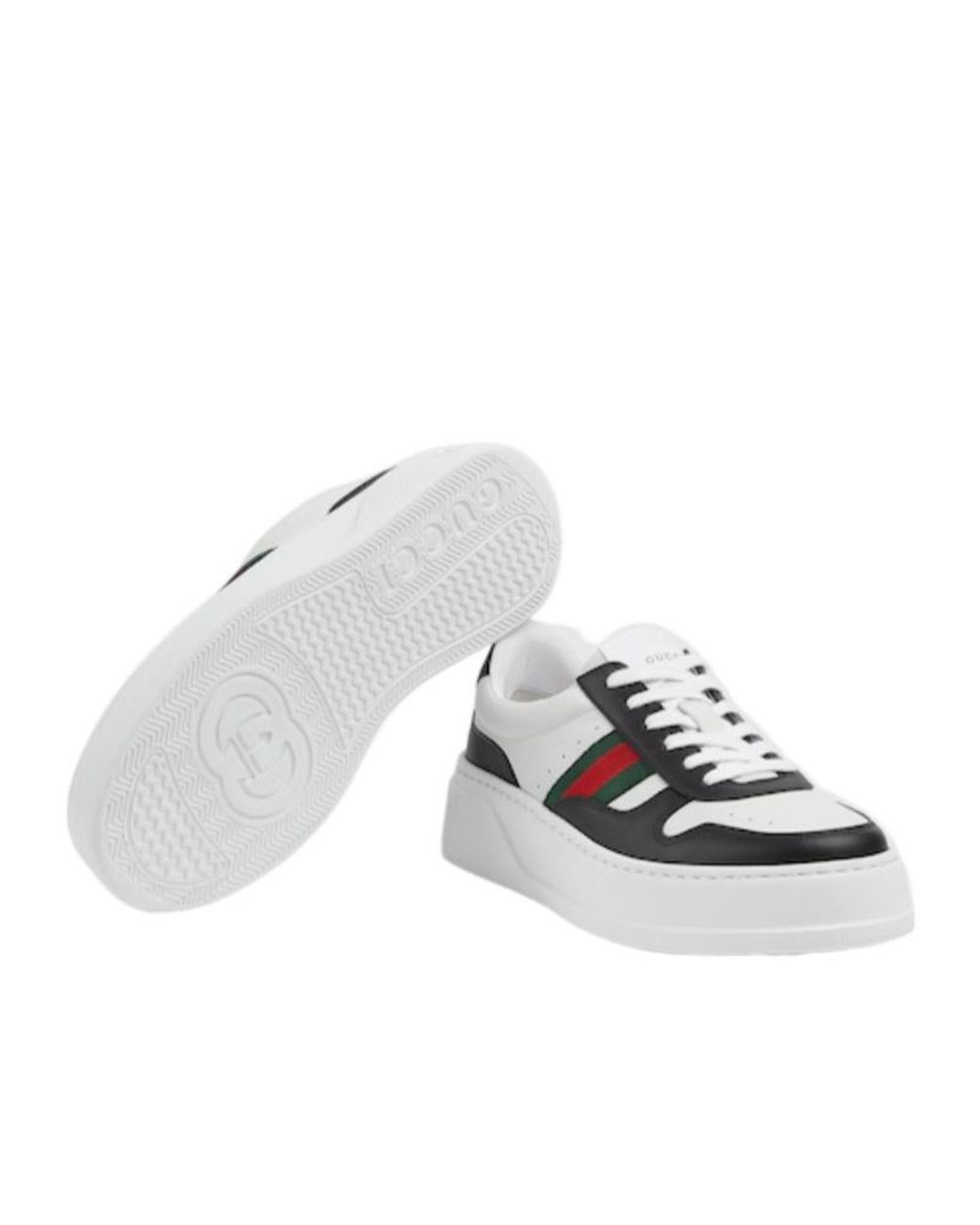 Gucci White Web-Detailed Chunky Trainers