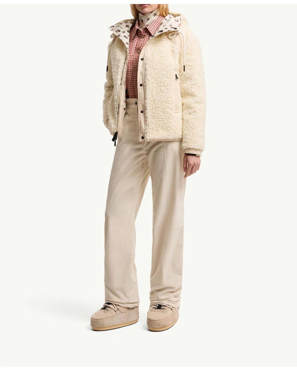Moncler White Grenoble Après Ski Wide-Leg Pants