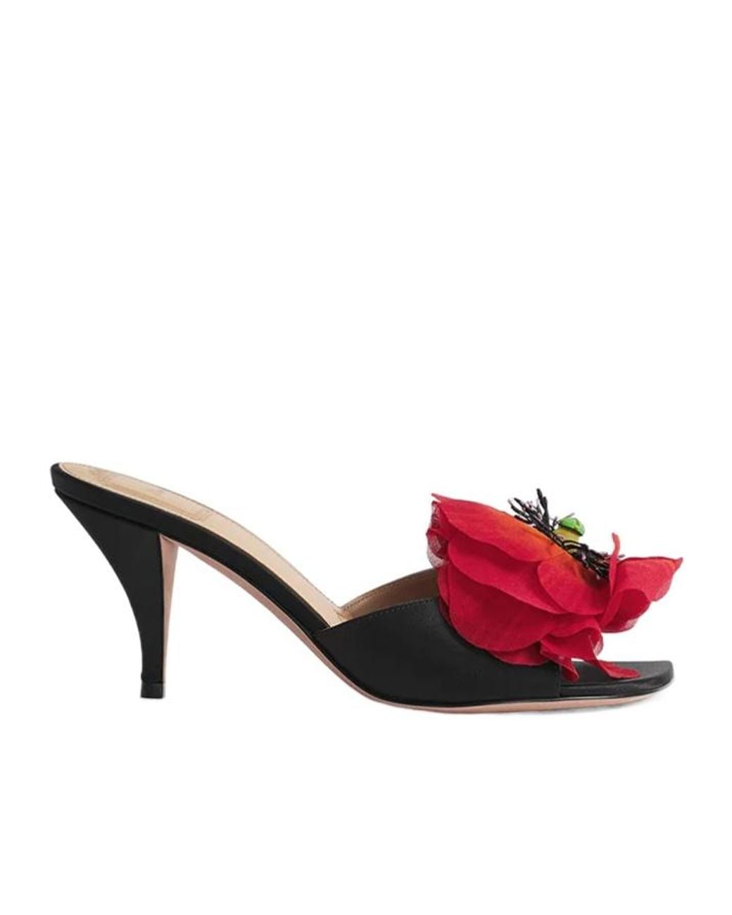 Dior Red Poppy Heeled Slide