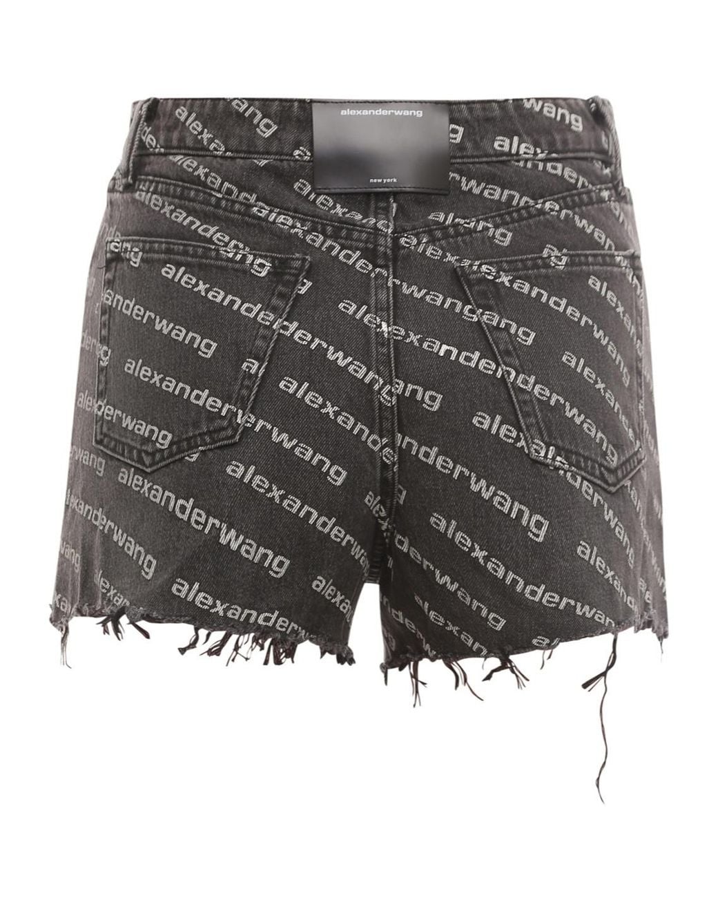 Alexander Wang Gray Bite Logo Shorts