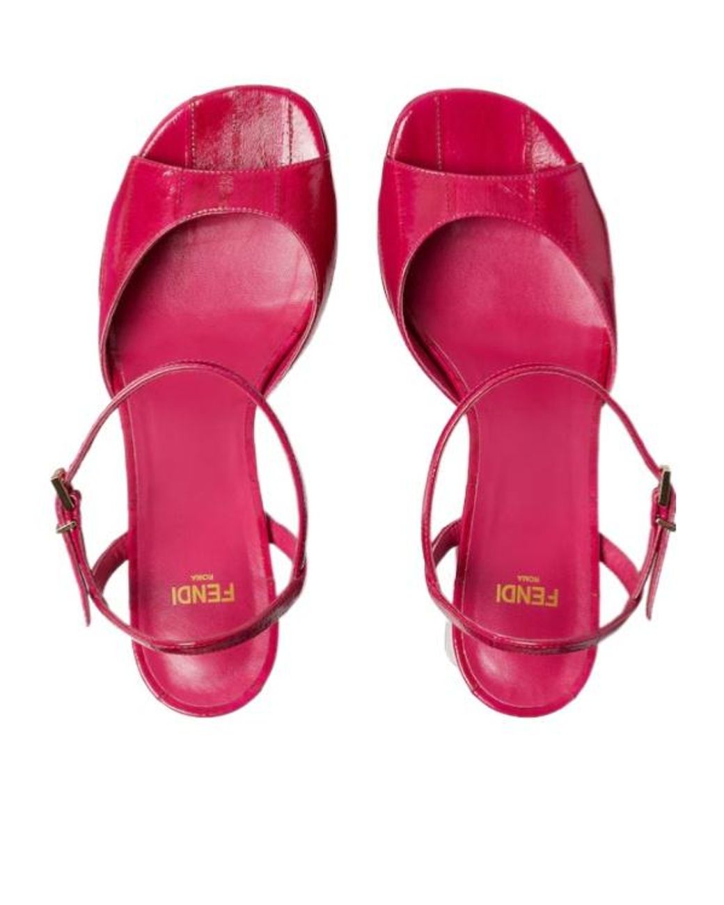 Fendi Pink Arco Platform Block-Heel Sandals