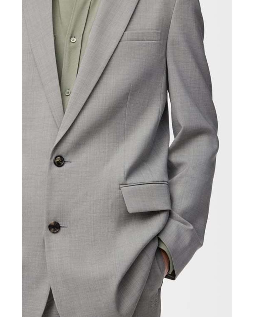 Loewe Gray Single-Breasted Regular Fit Jacket for men