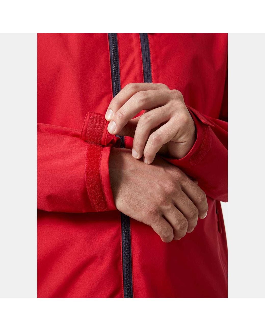 Helly Hansen Red Crew Hooded Midlayer Sailing Jacket 2.0 for men