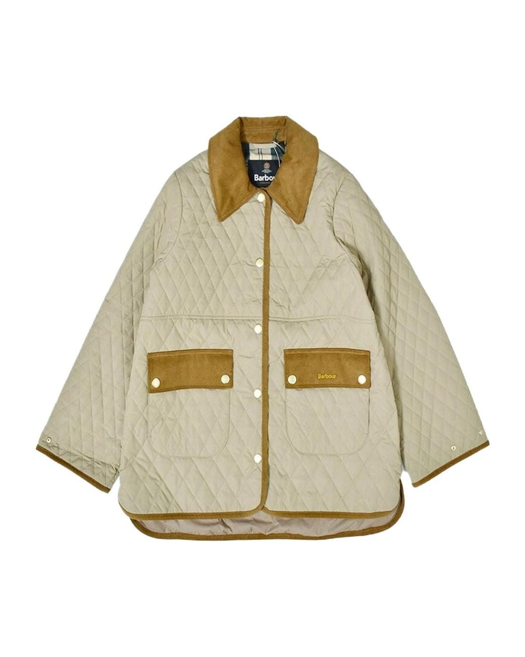 Barbour Metallic Whickham Quilted Corduroy-Collar Jacket