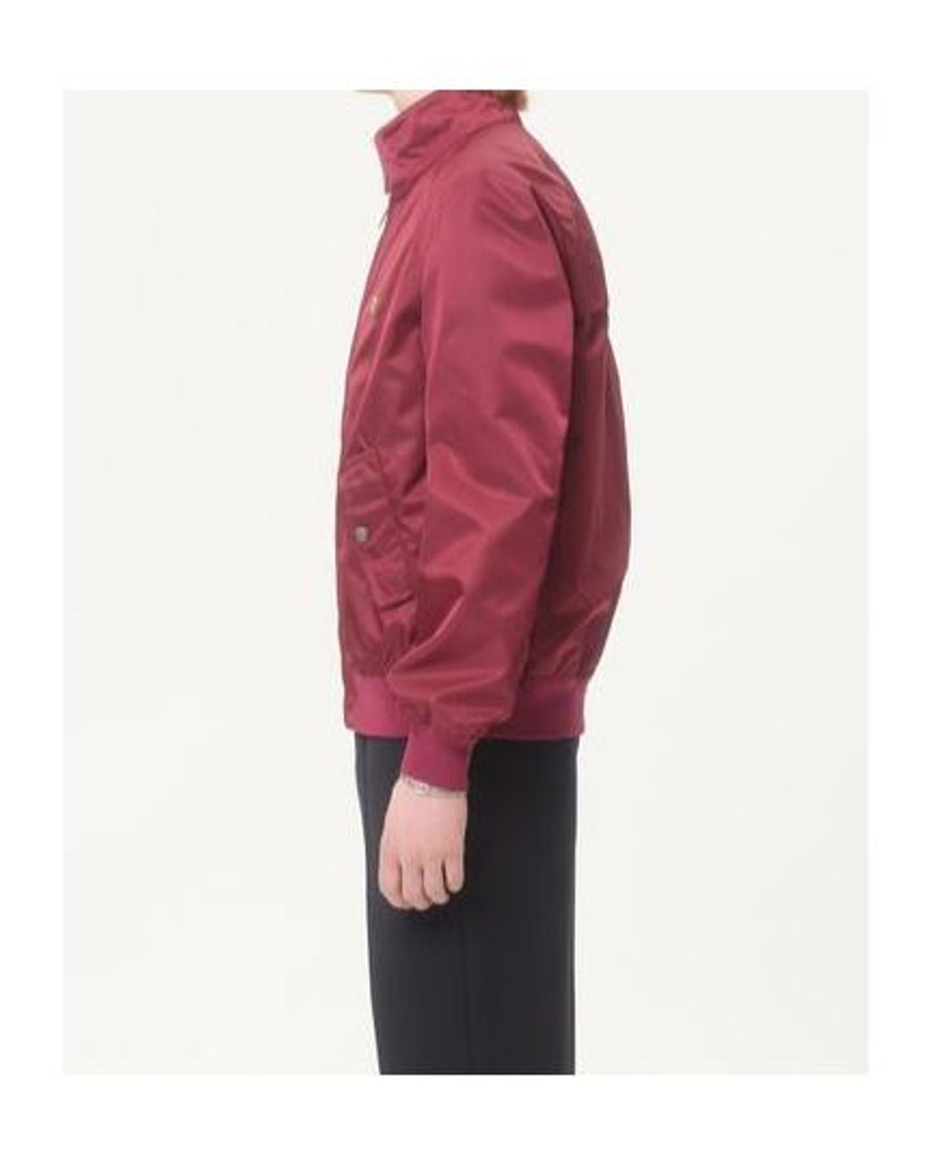 Valentino Red Logo Patch Zip-Up High Neck Jacket for men