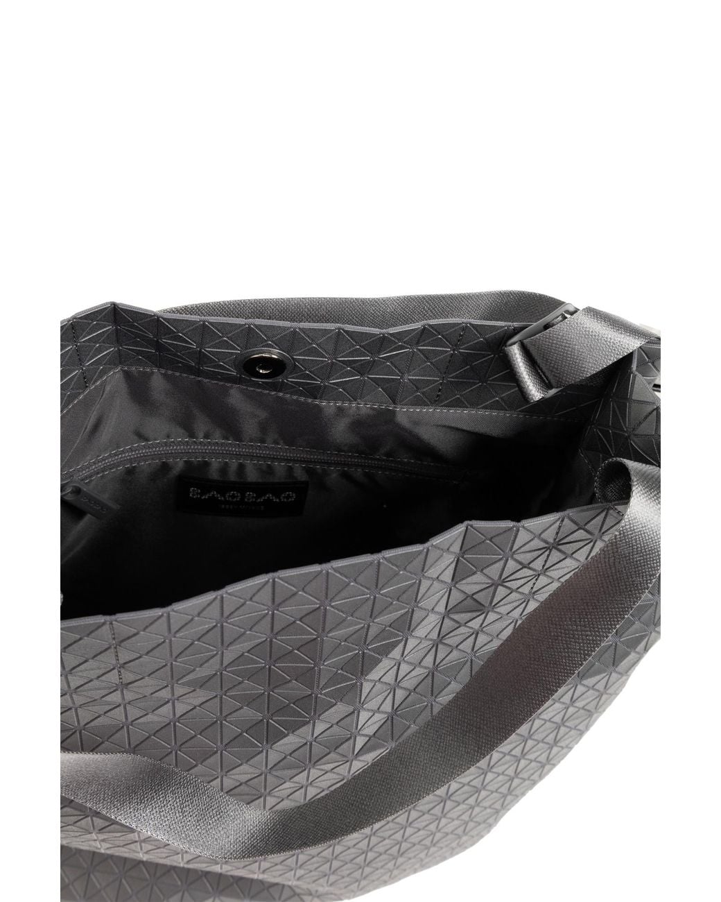 Issey Miyake Gray Geometric-Pattern Tote Bag for men