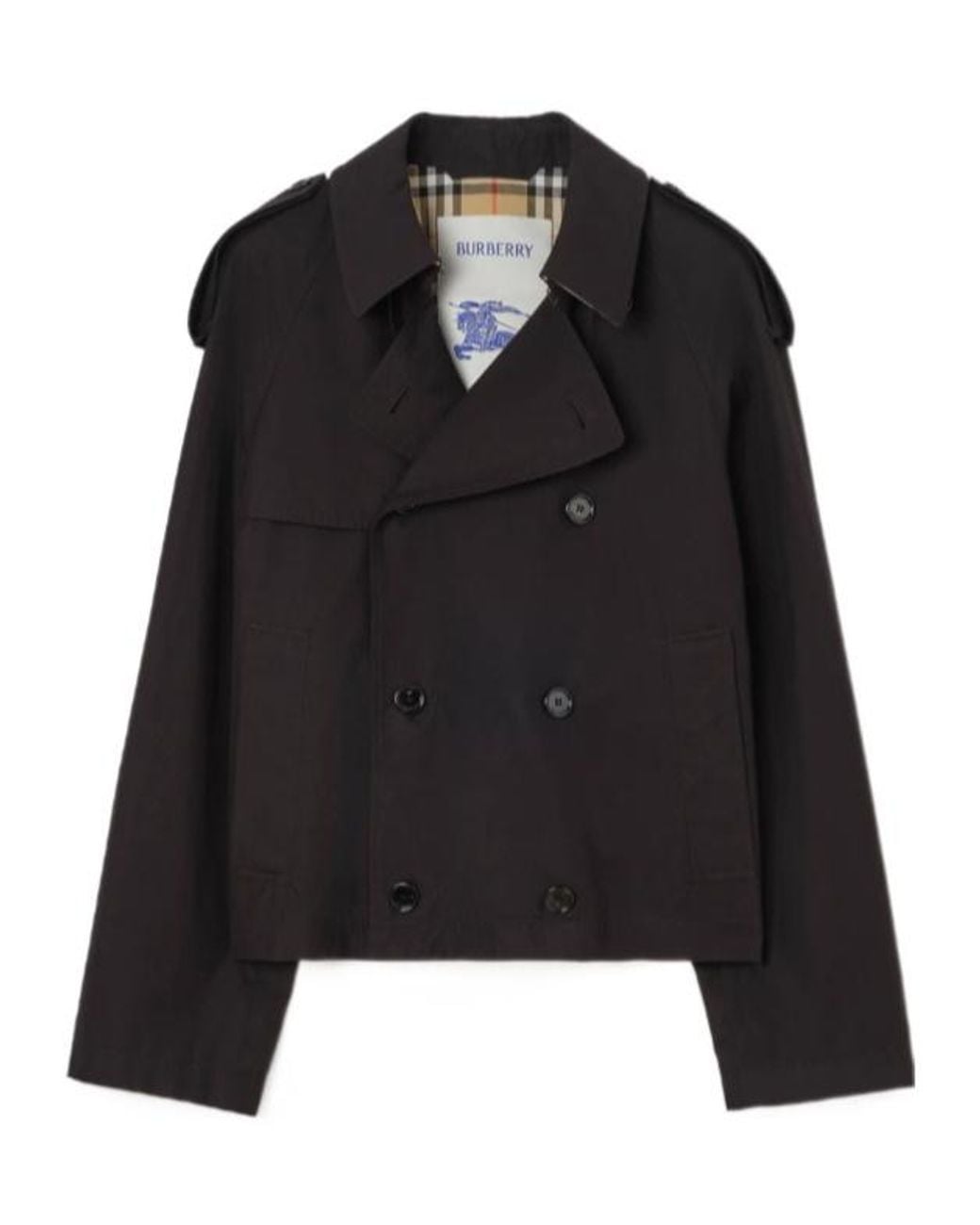 Burberry Black Tropical Gabardine Leadenham Trench Coat for men