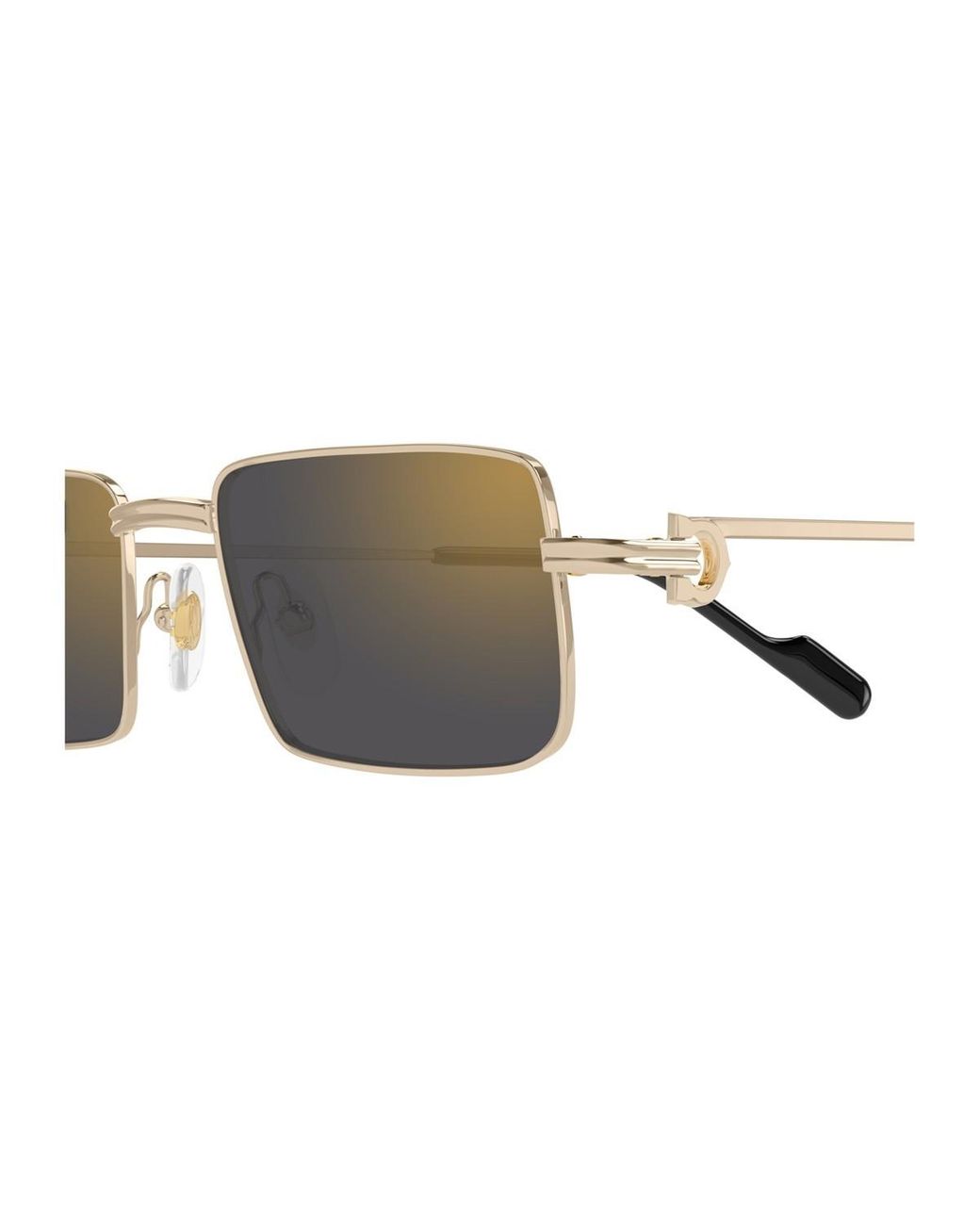 Cartier White Rectangular Frame Sunglasses for men