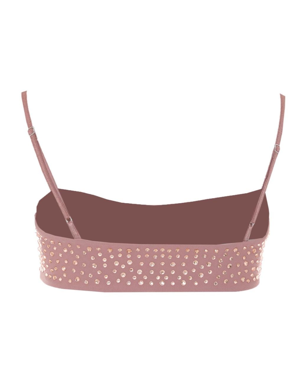 Patrizia Pepe Pink Crystal Embellished Crop Top