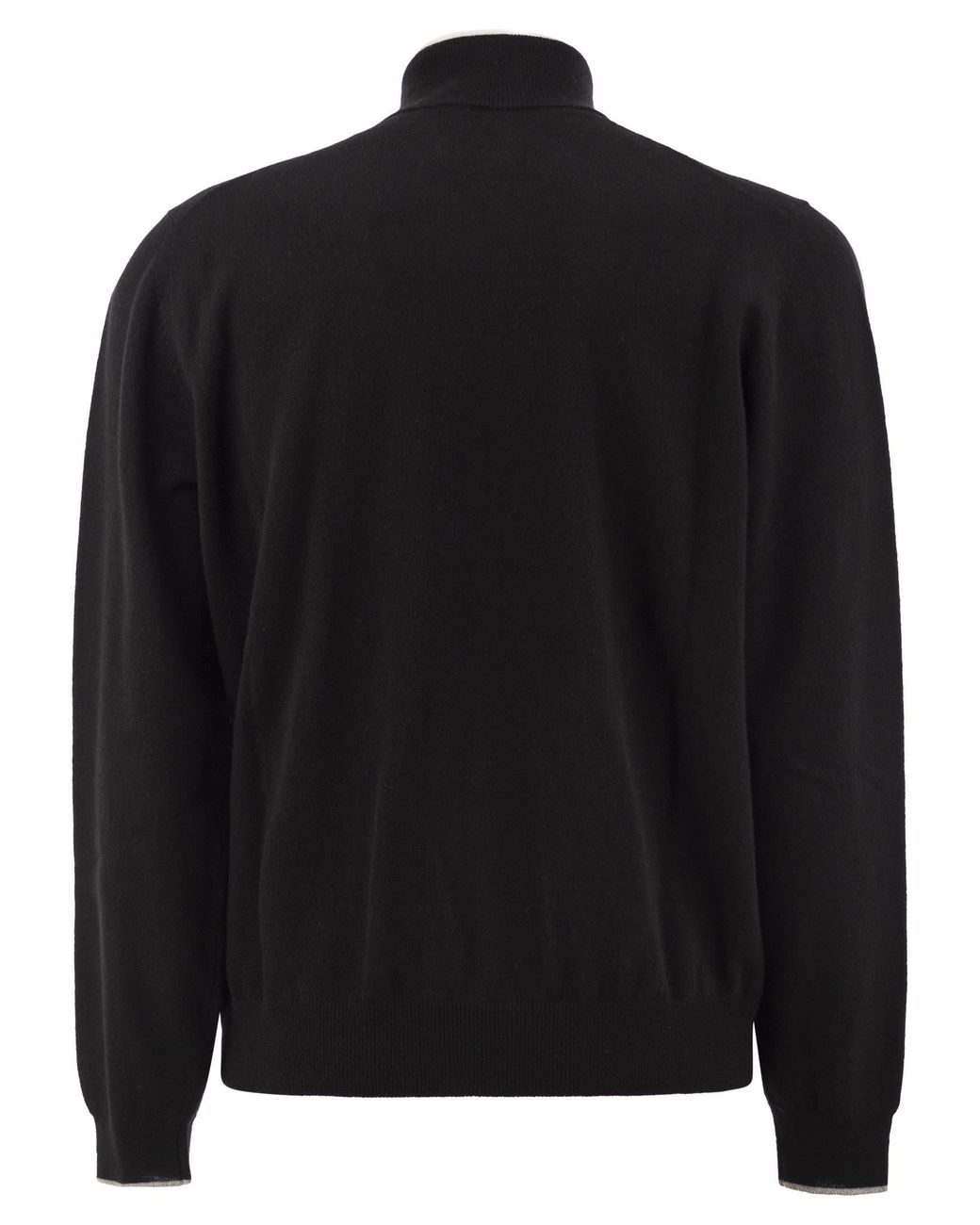 Peserico Black Zipped Cardigan for men
