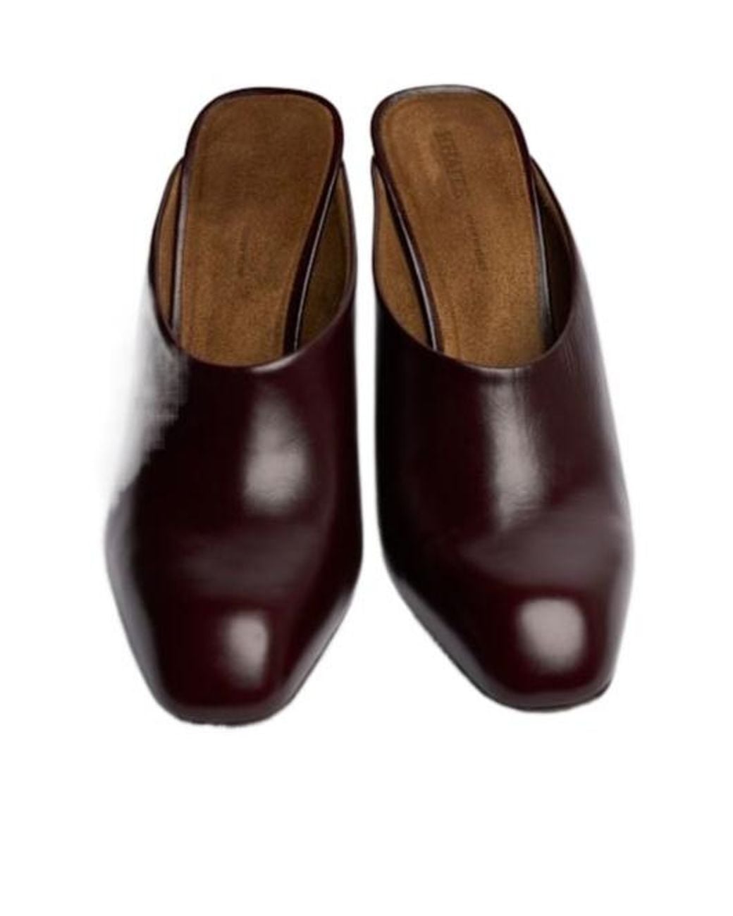 Khaite Brown Closed-Toe Mules With Spool Heel