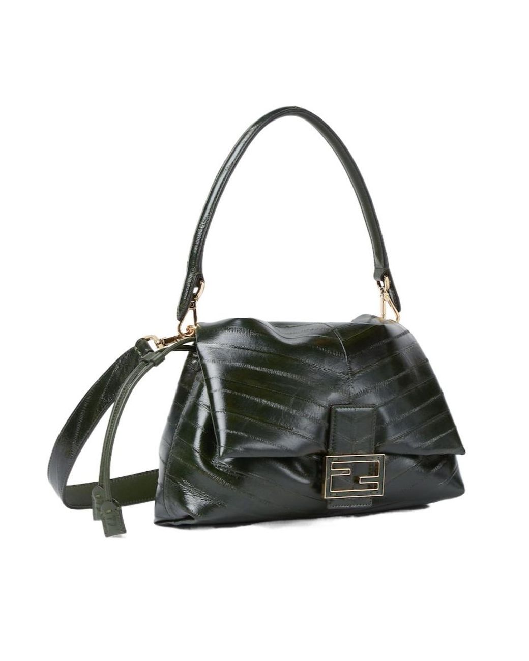 Fendi Black Mamma Baguette Medium Tote Bag