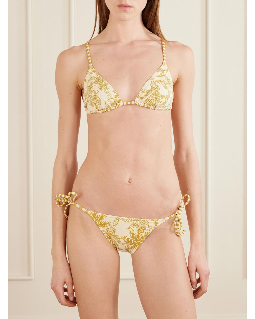 Eres Natural Printed Triangle Bikini Top