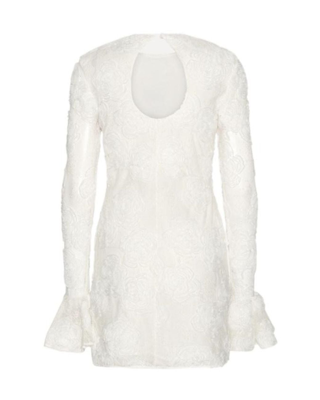 ROTATE BIRGER CHRISTENSEN White Floral Embroidered Mini Dress