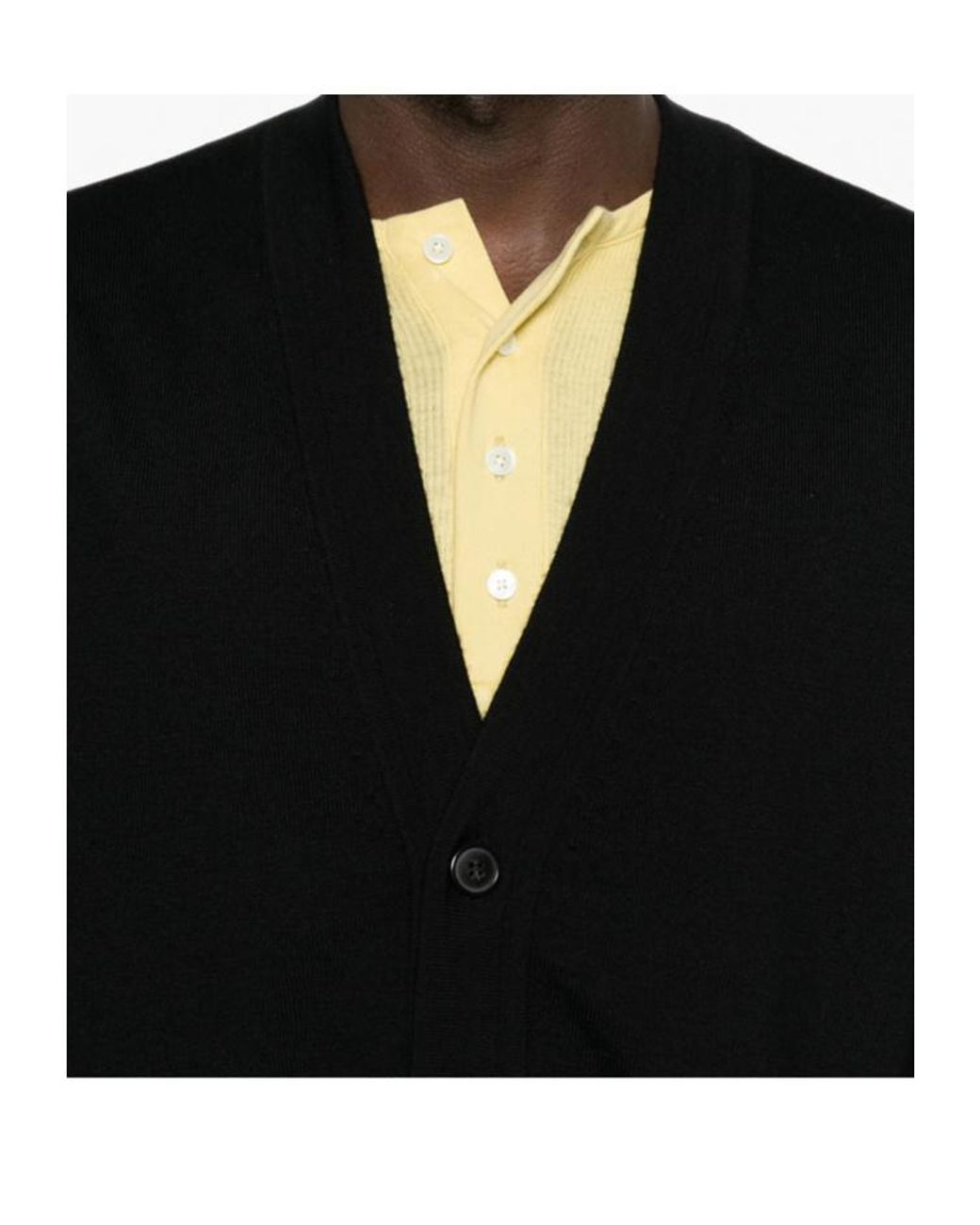 Dries Van Noten Black Long-Sleeved Sweater for men
