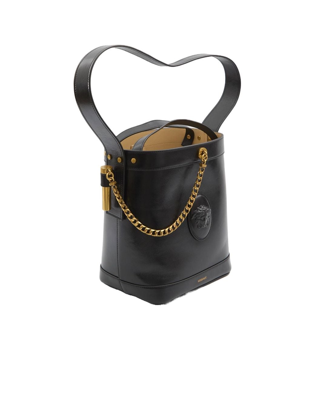 Versace Black Medusa Bucket Bag