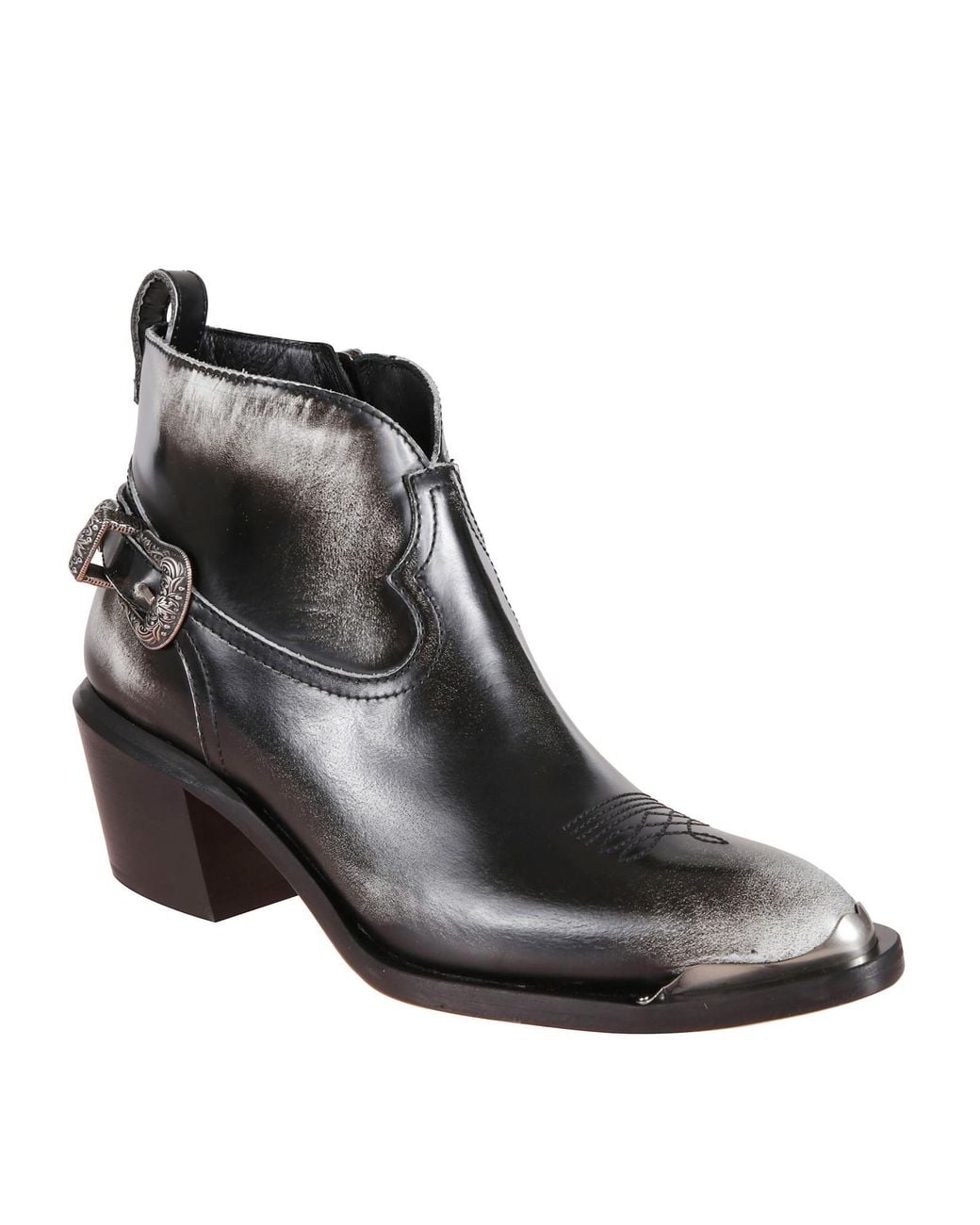 Golden Goose Deluxe Brand Black Buckle Detailed Ankle Boots
