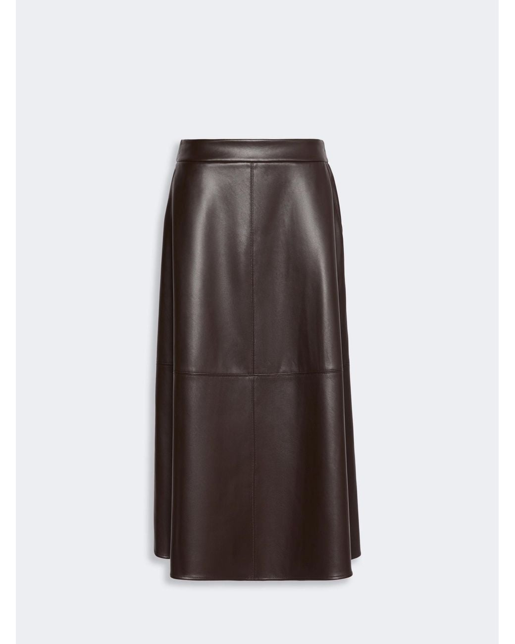 Max Mara Brown Coated Jersey Circle Skirt