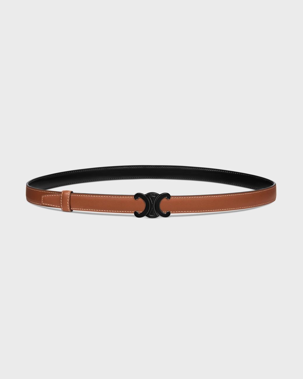 Céline White Triomphe Buckle 18 Mm Reversible Belt