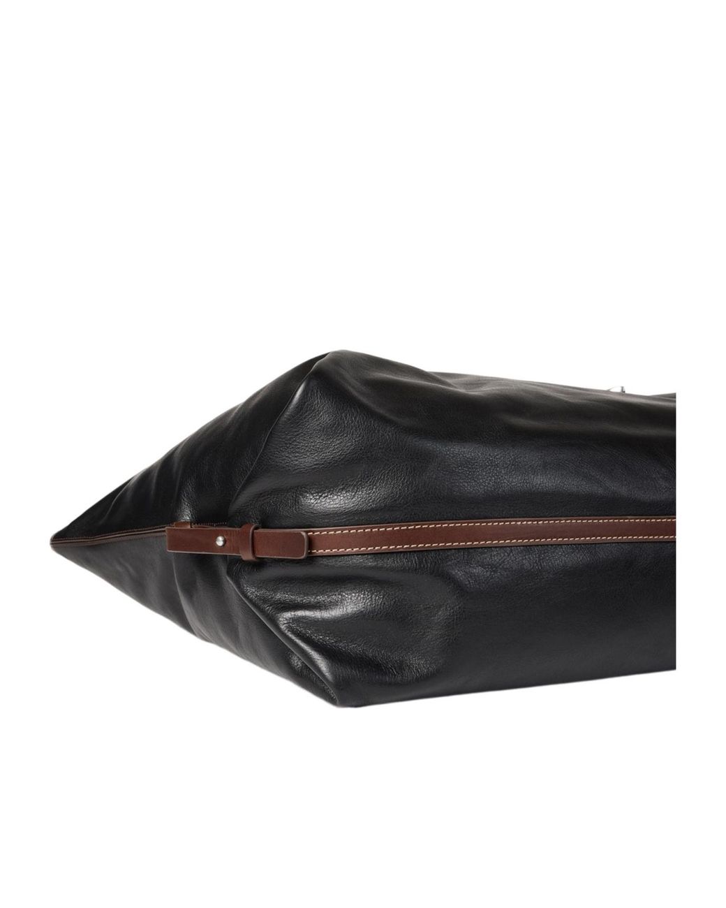 Paul Smith Black Leather Duffle Tote Bag for men