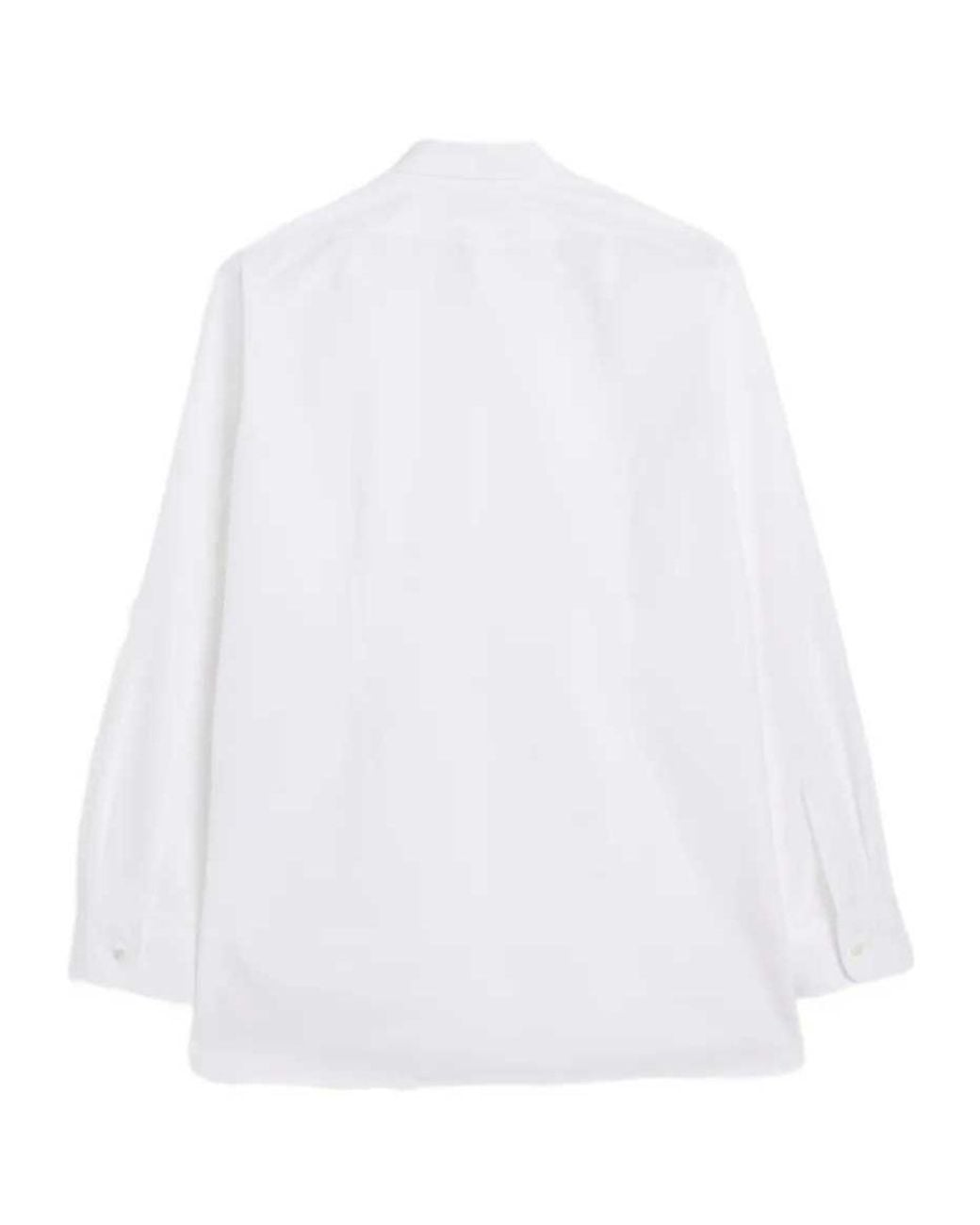Jil Sander White Poplin Long Sleeves Shirt for men