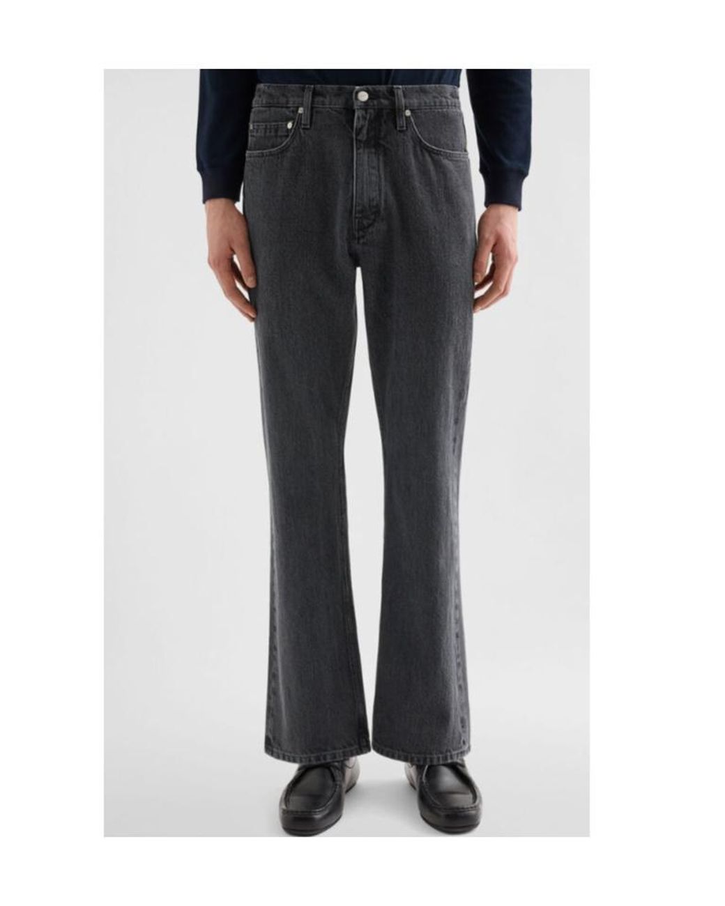 Jil Sander Blue Flared Lightweight Denim Trousers for men