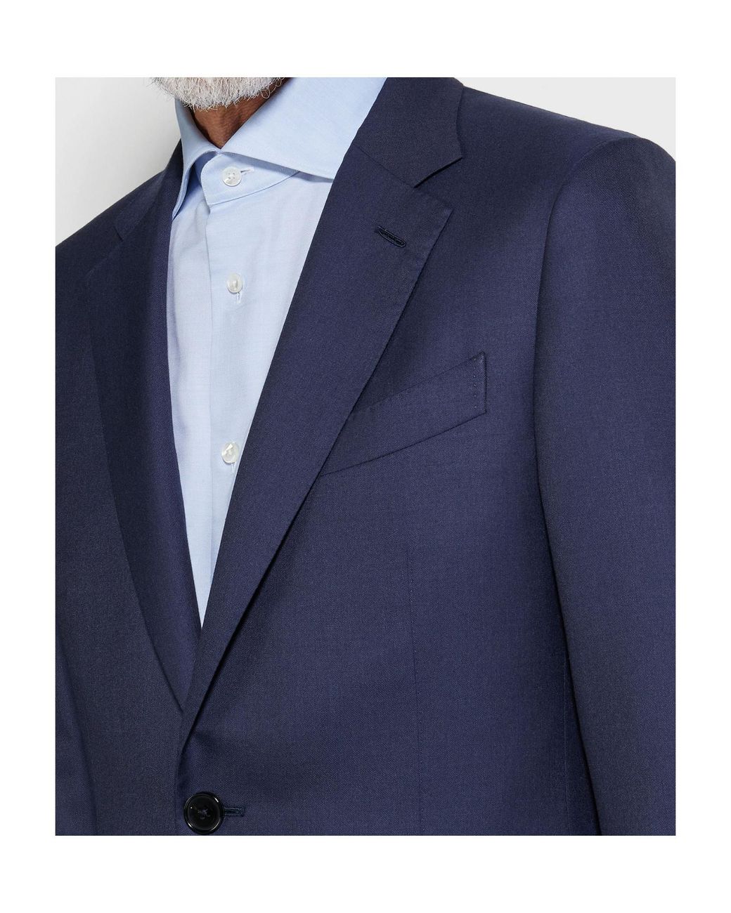Zegna Blue Single-Breasted Tailored Suit for men