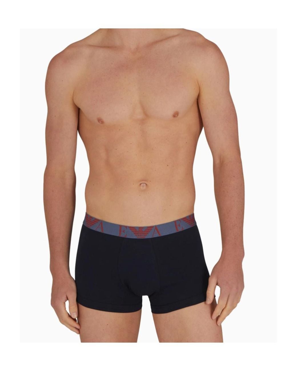 Emporio Armani Blue 3-Pack Logo Trunks for men