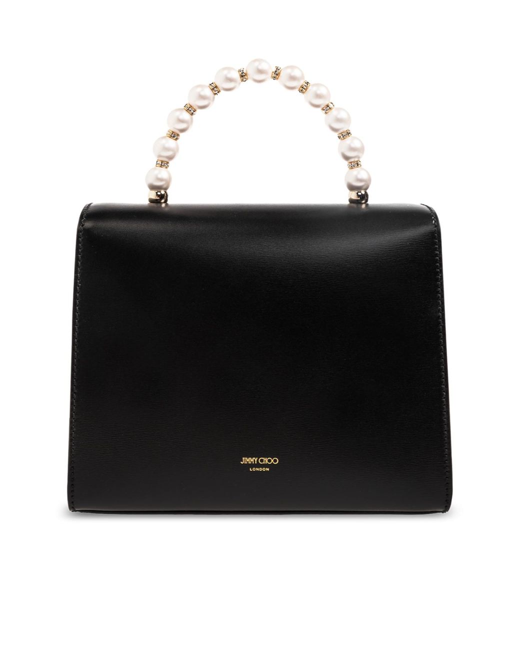 Jimmy Choo Black Small Avenue Leather Tote Bag