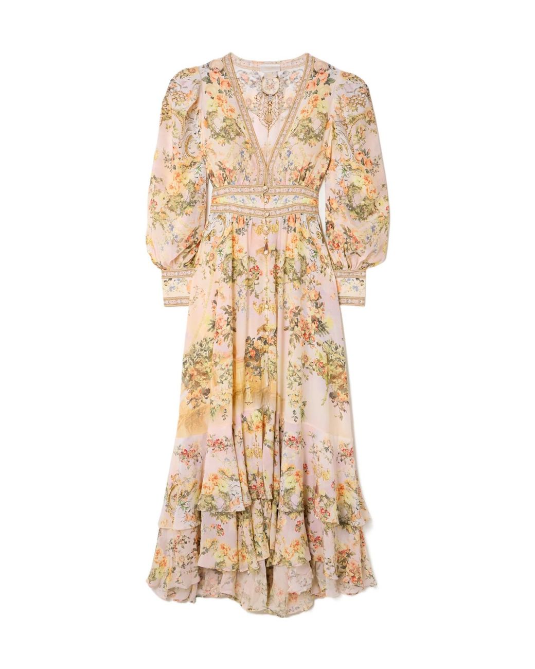 Camilla Natural V-Neck Maxi Dress