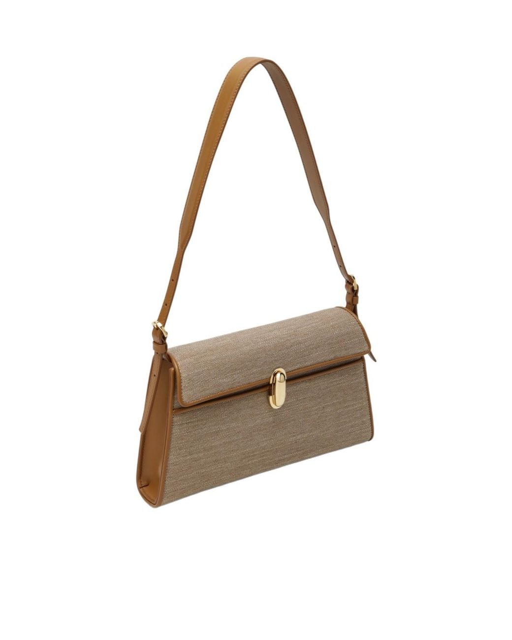 SAVETTE Metallic Structured Shoulder Bag