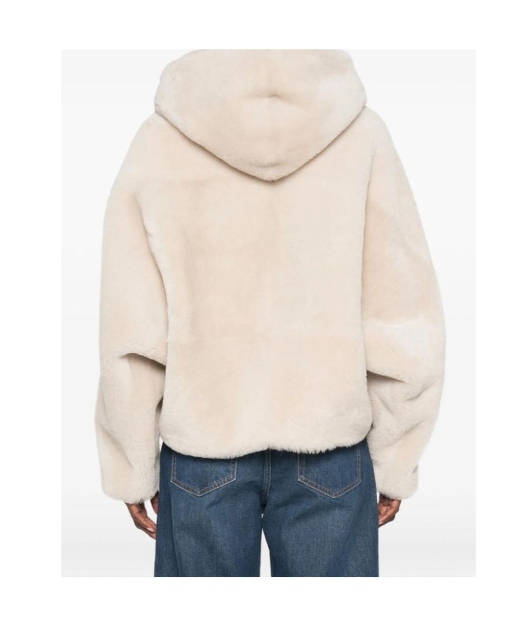 Blancha Blue Hooded Shearling Jacket