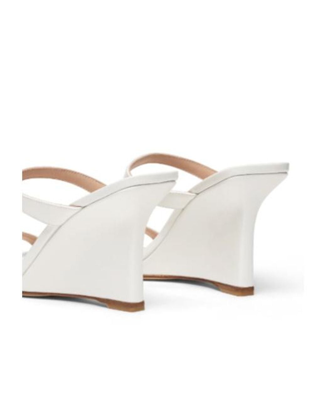 Stuart Weitzman White Vinnie Wedge Slide 85