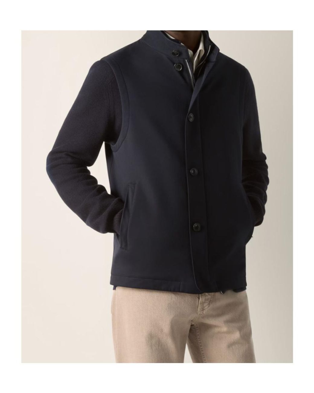 Zegna Blue Microfiber Motorin 50Cc Vest for men