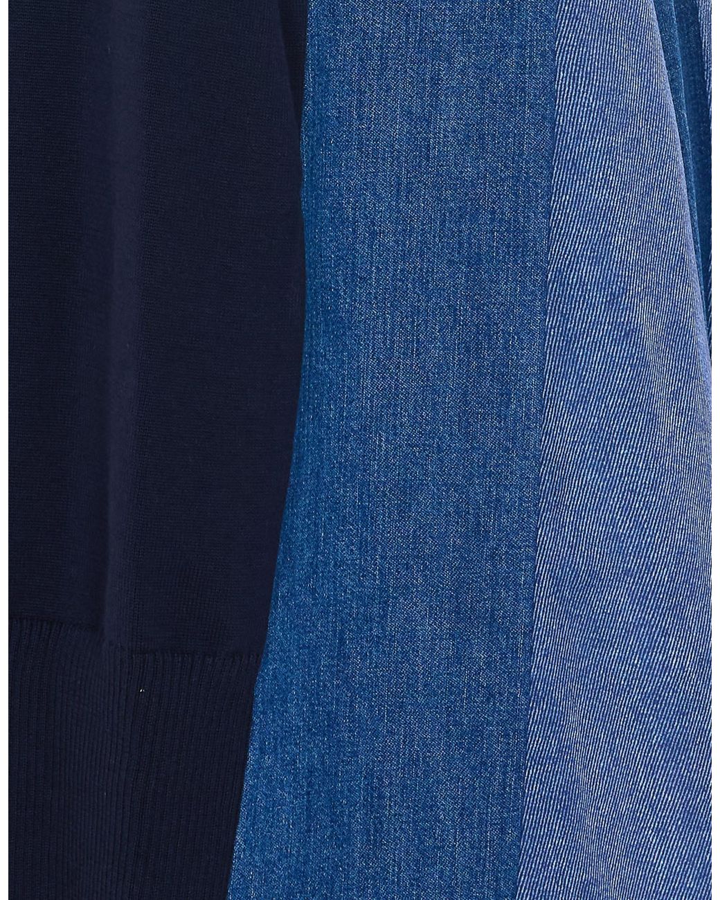 Sacai Blue Sleeveless Crewneck Dress