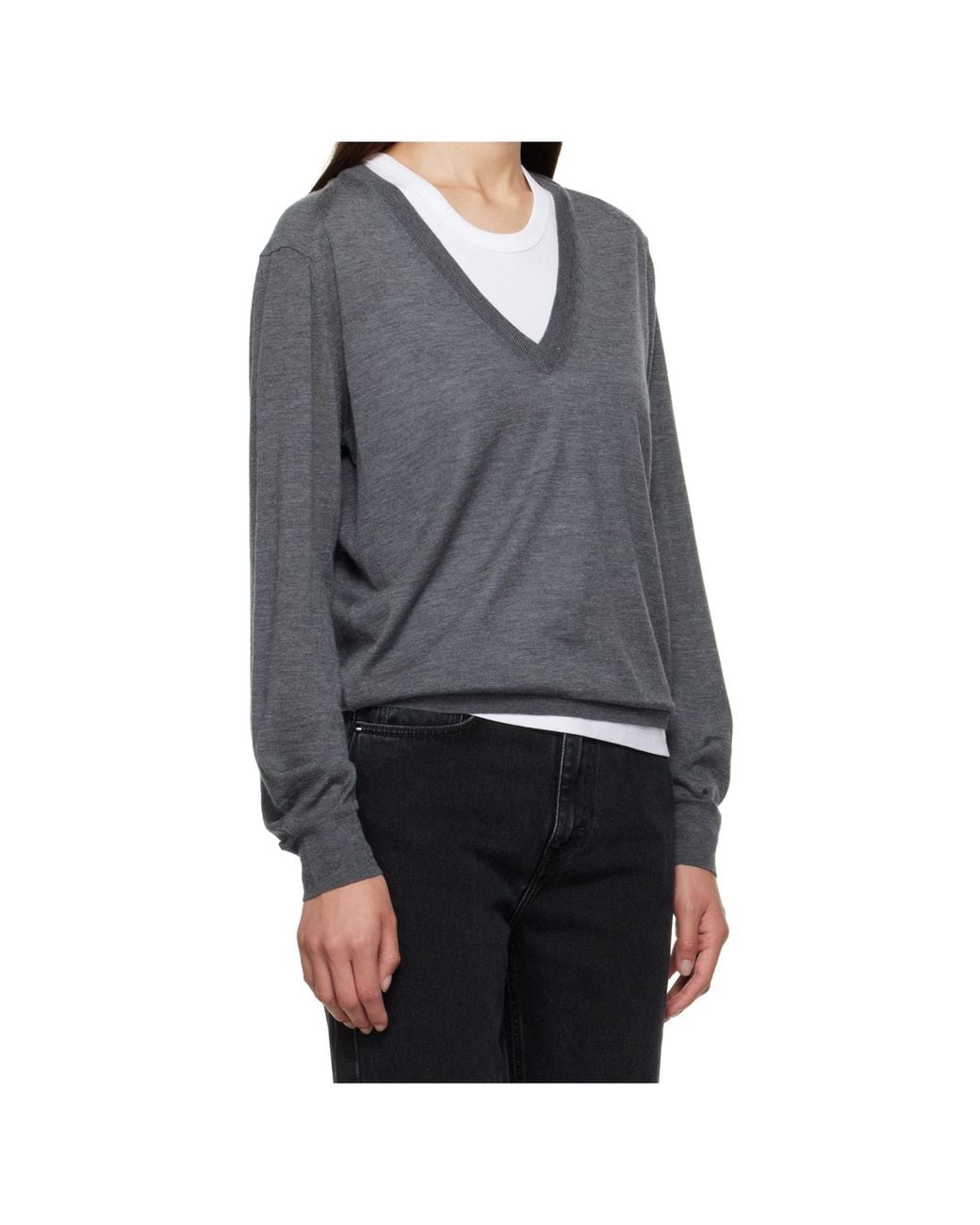 Loulou de Saison Blue Julio V-Neck Sweater