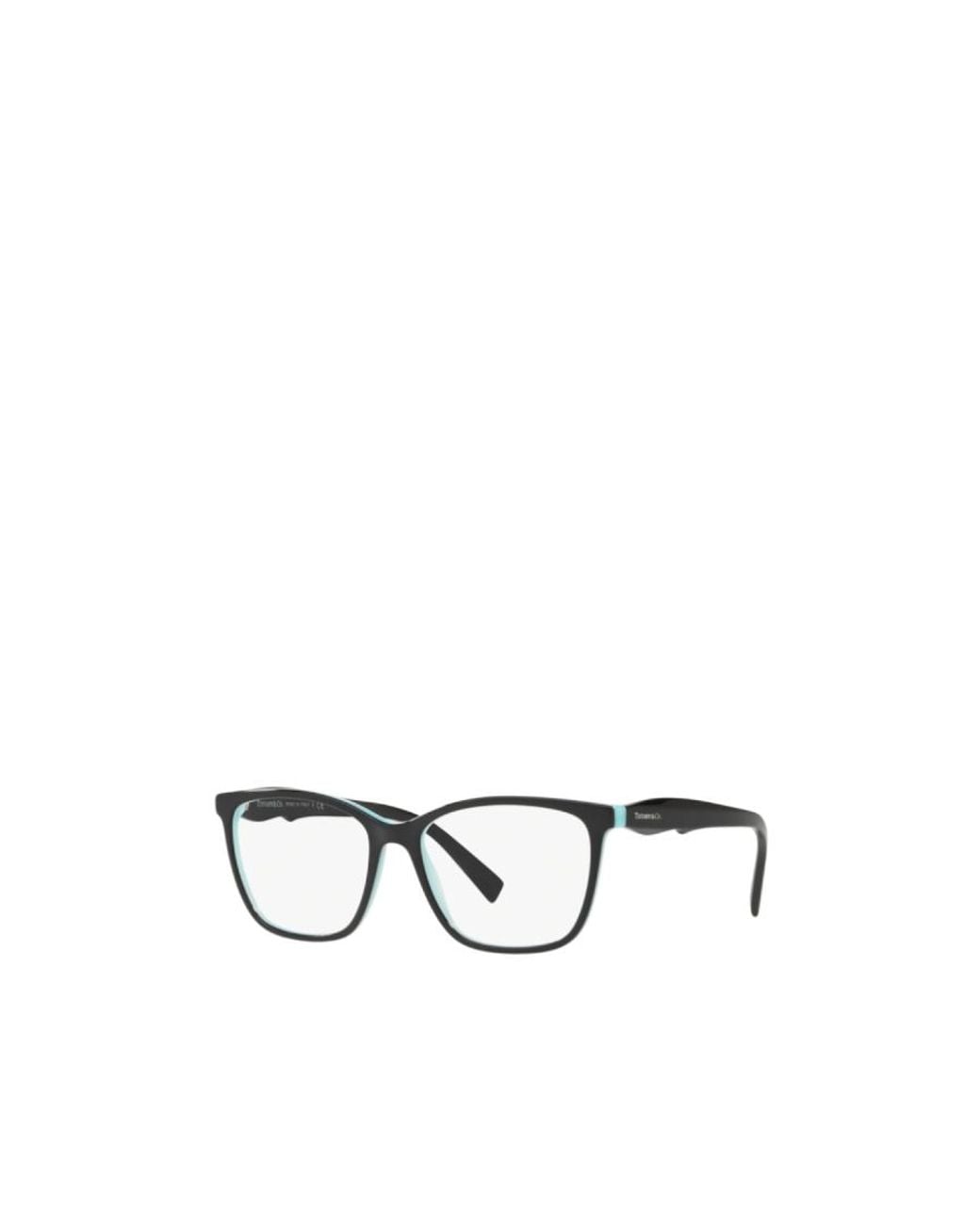 Tiffany & Co White Rectangle Frame Glasses