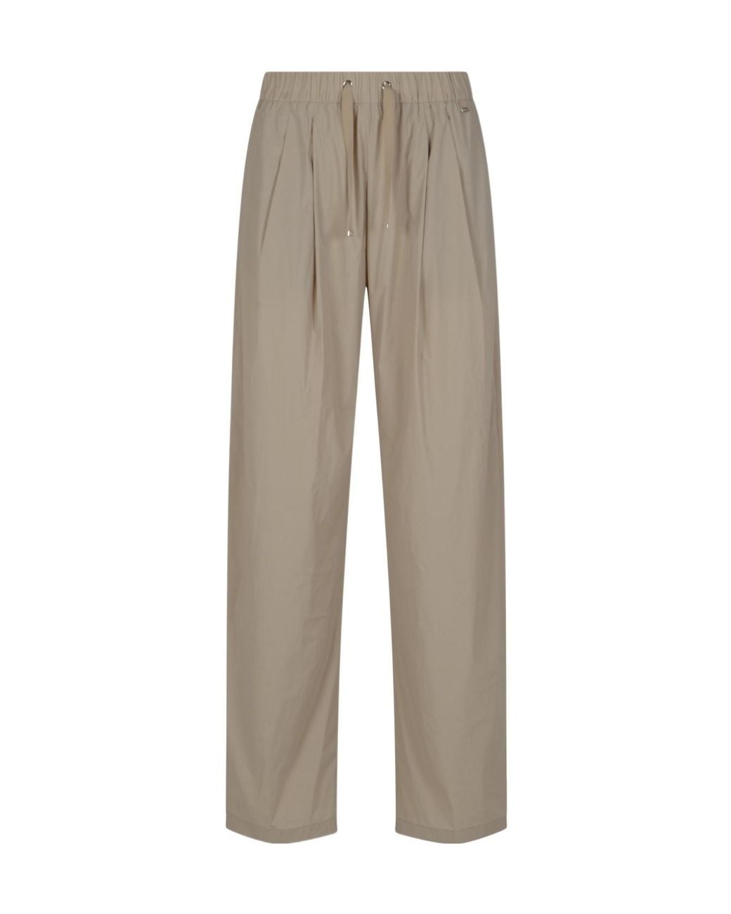Herno Gray Pleated Drawstring Pants