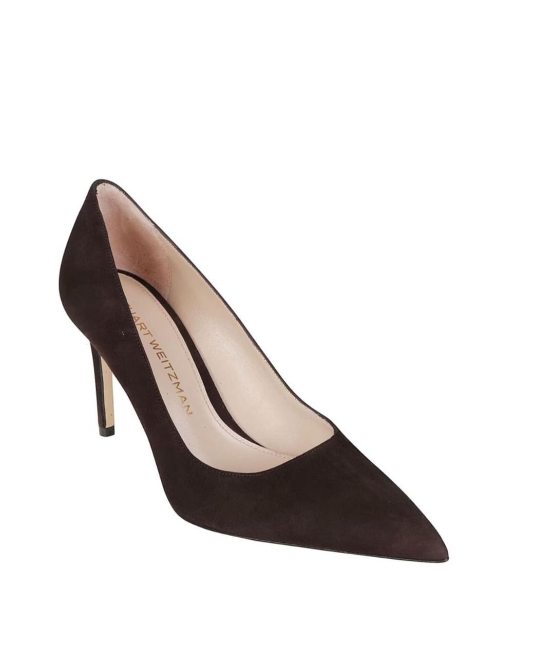 Stuart Weitzman Brown Pointed-Toe High Heels