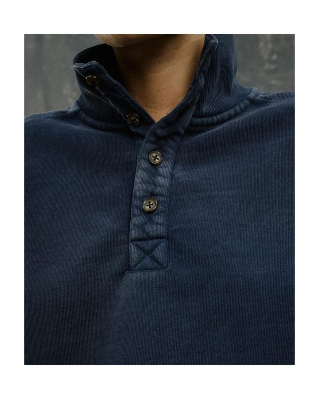 Entire studios Blue Button-Placket Sweater for men