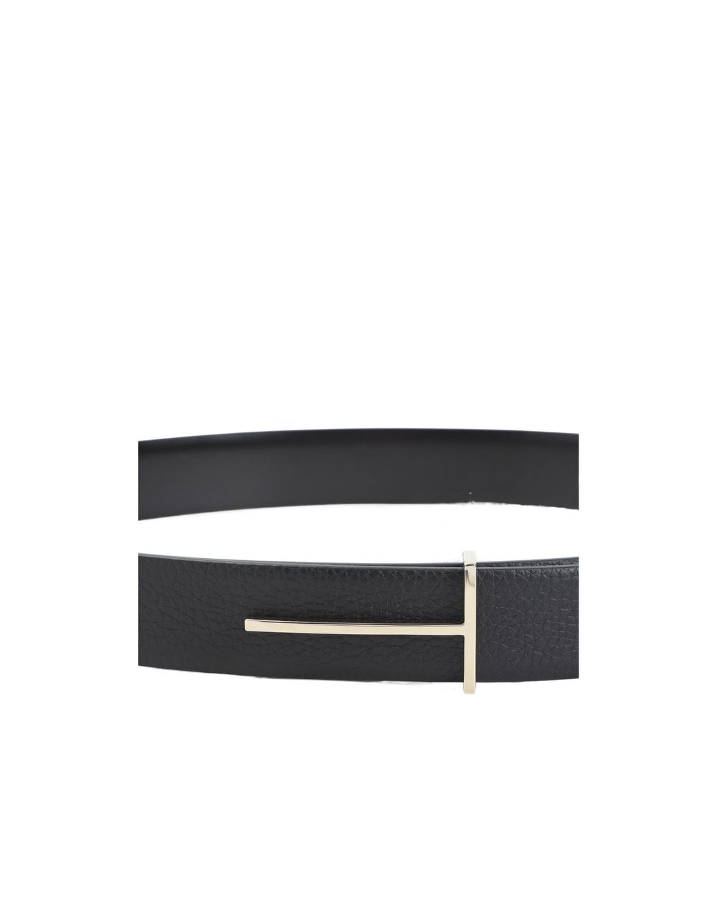 Tom Ford White Reversible Bar-Buckle Belt