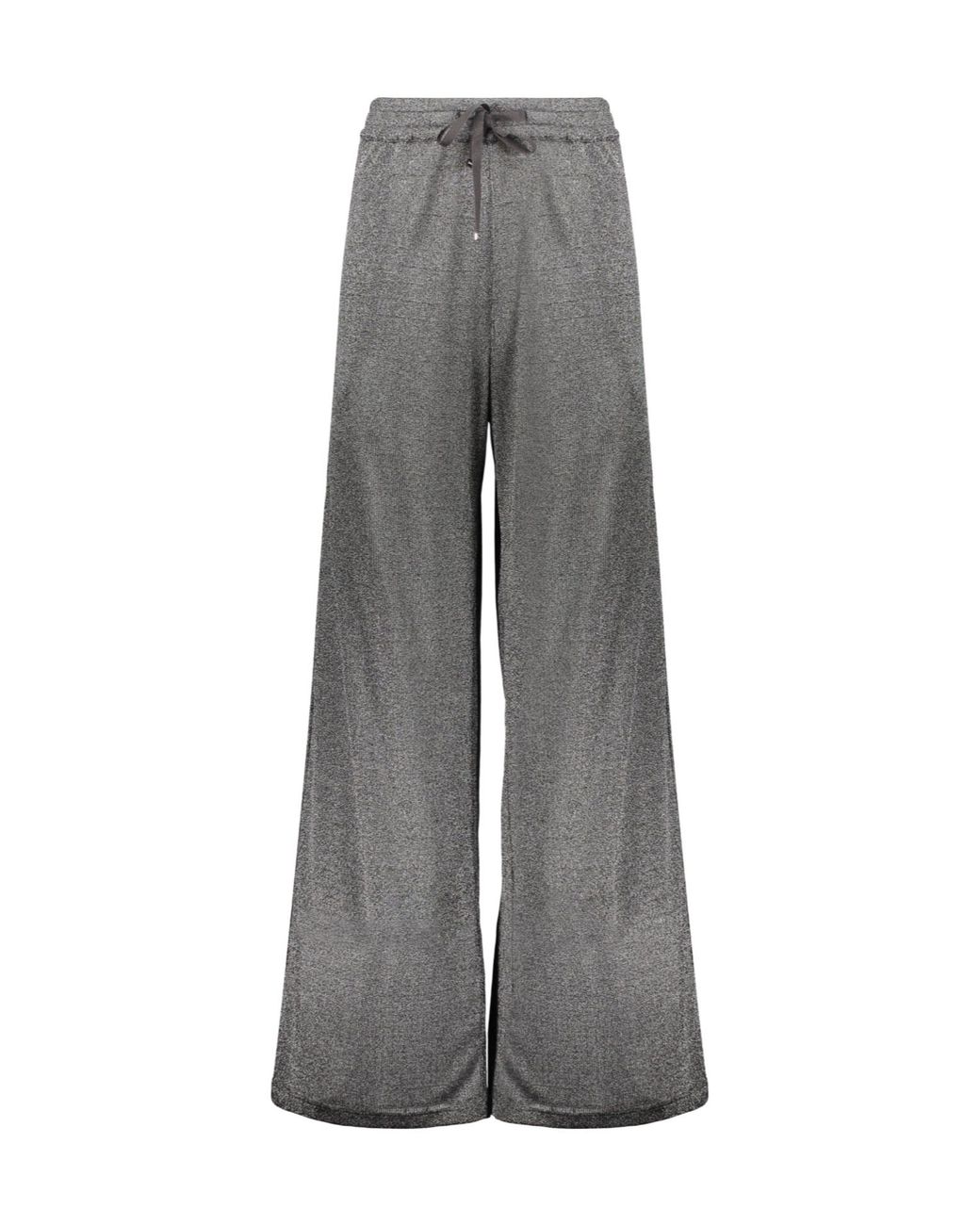 Herno Gray Wide-Leg Drawstring Trousers