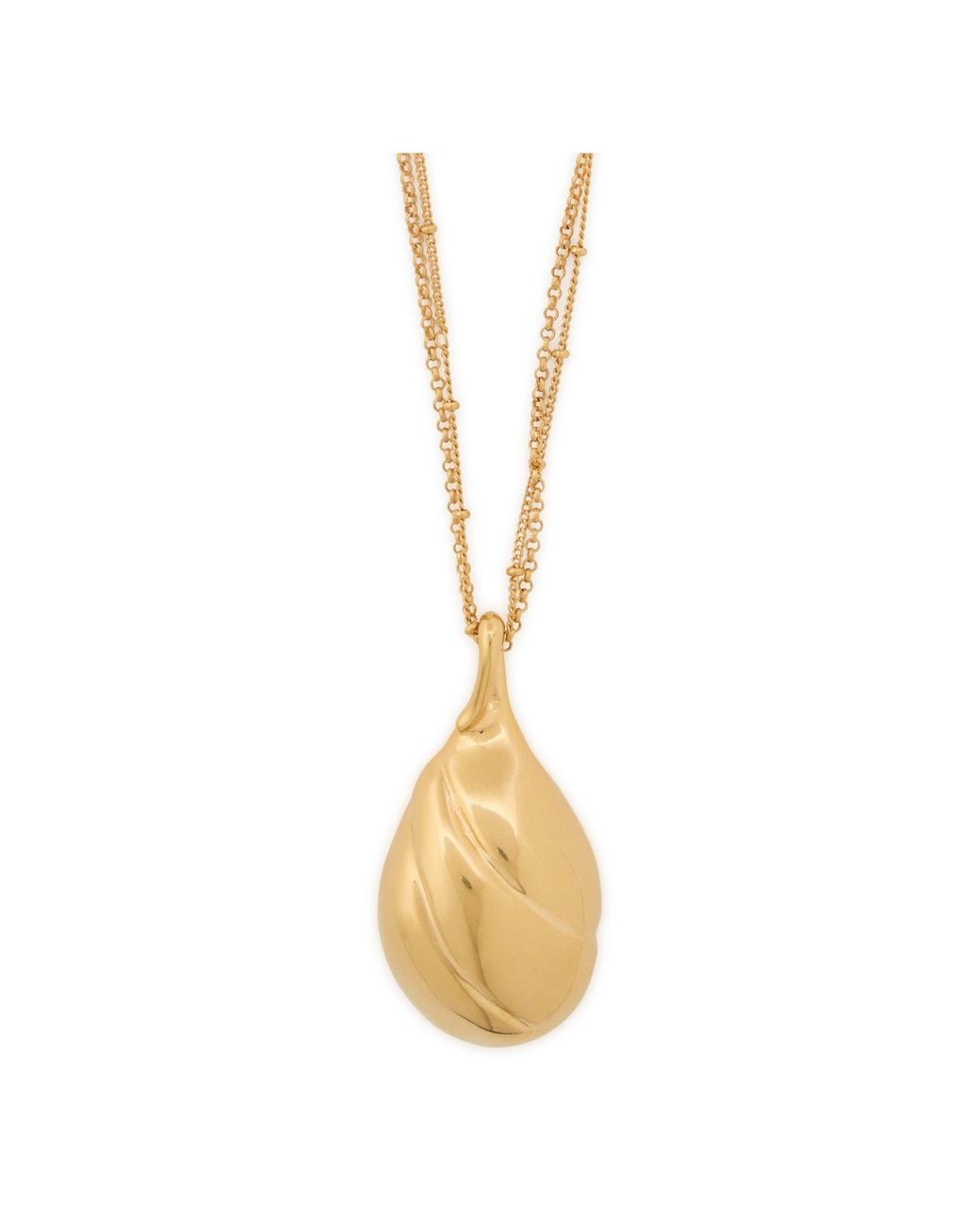 Chloé White Carved Pendant Necklace