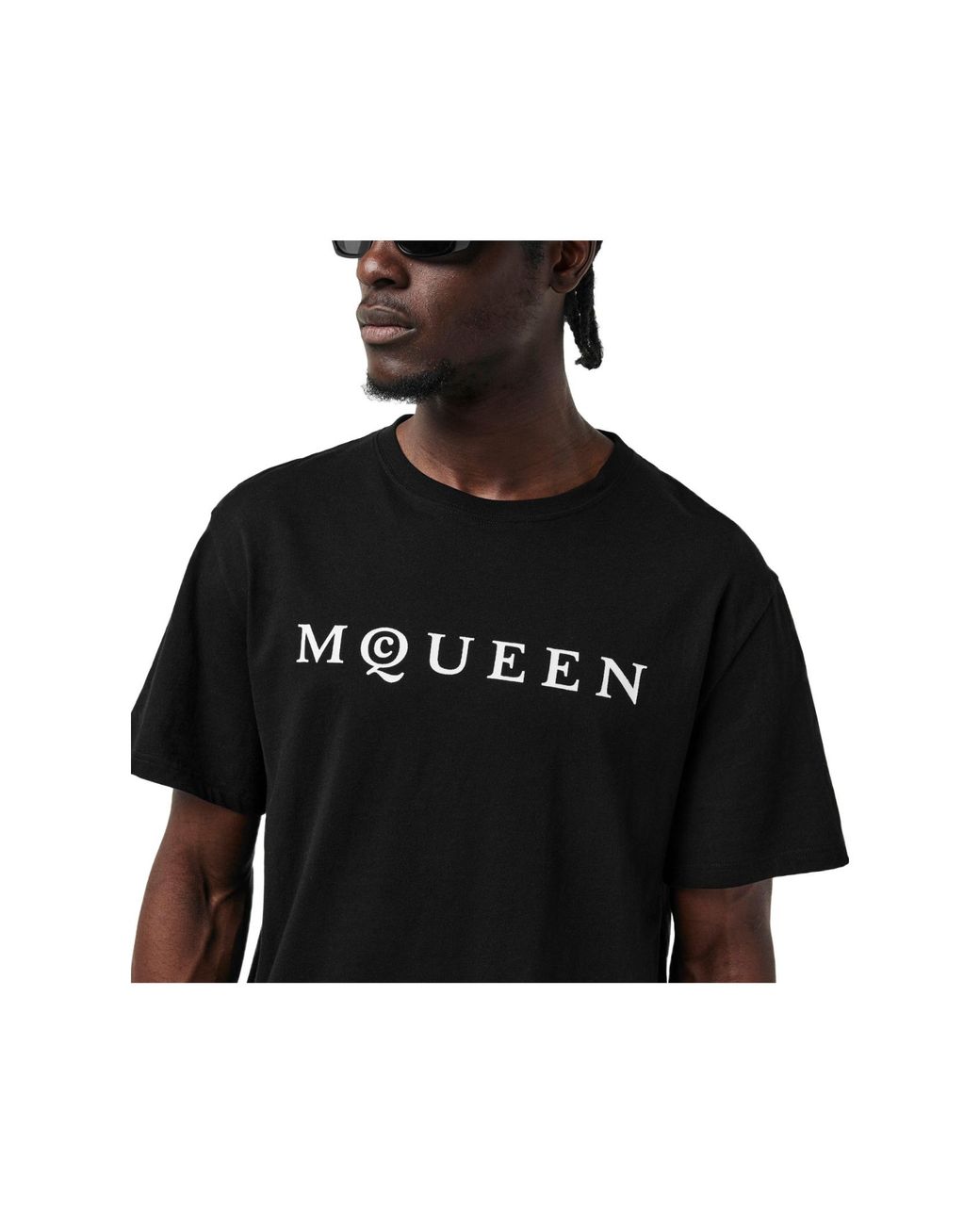 McQueen Black Classic Logo T-Shirt for men