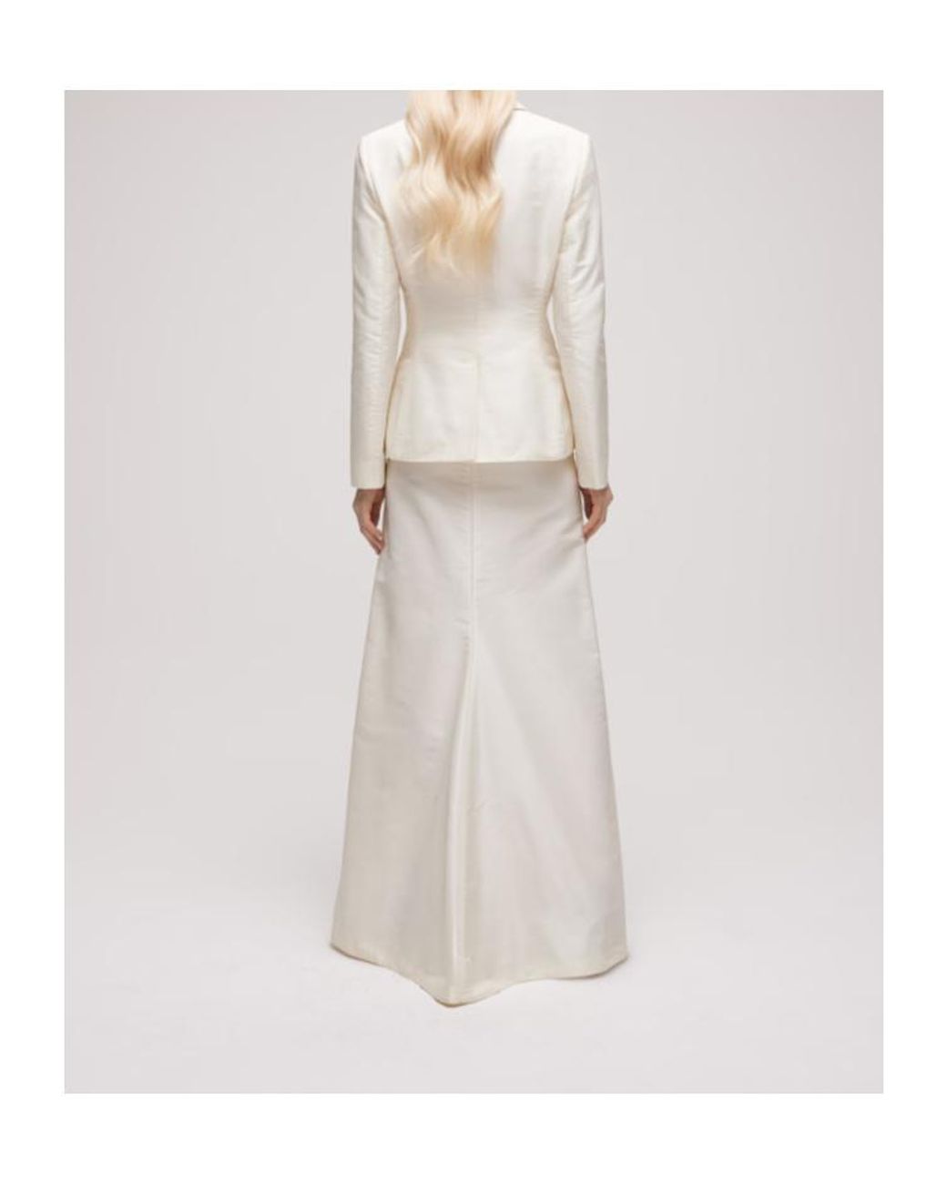 Gucci Natural Fine Silk Faille Long Skirt