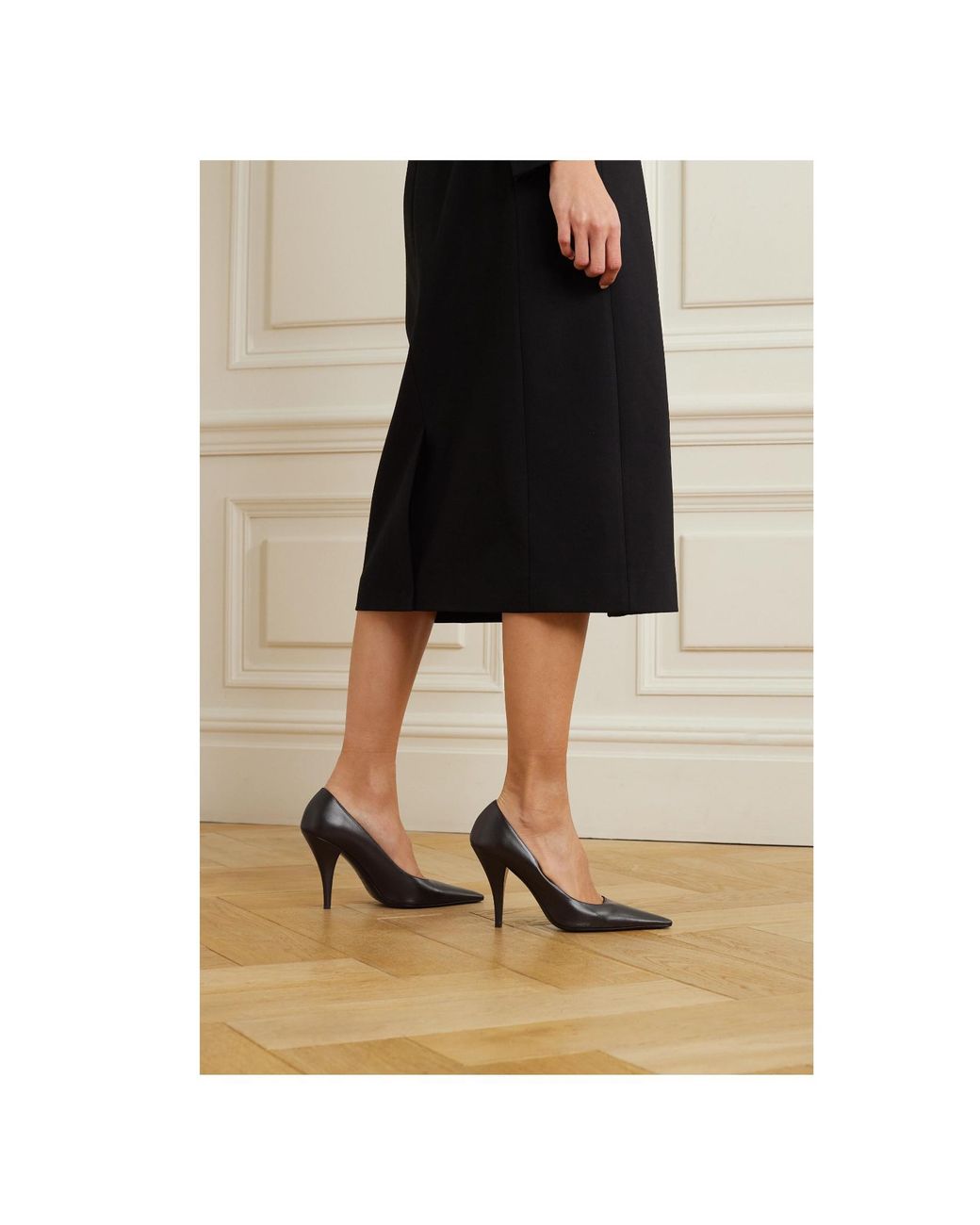 The Row Black Lana Pointed High Heels